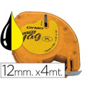 CINTA DYMO 12MMX4MT -NEGRO/AMARILLO PARA MAQUINA LETRATAG