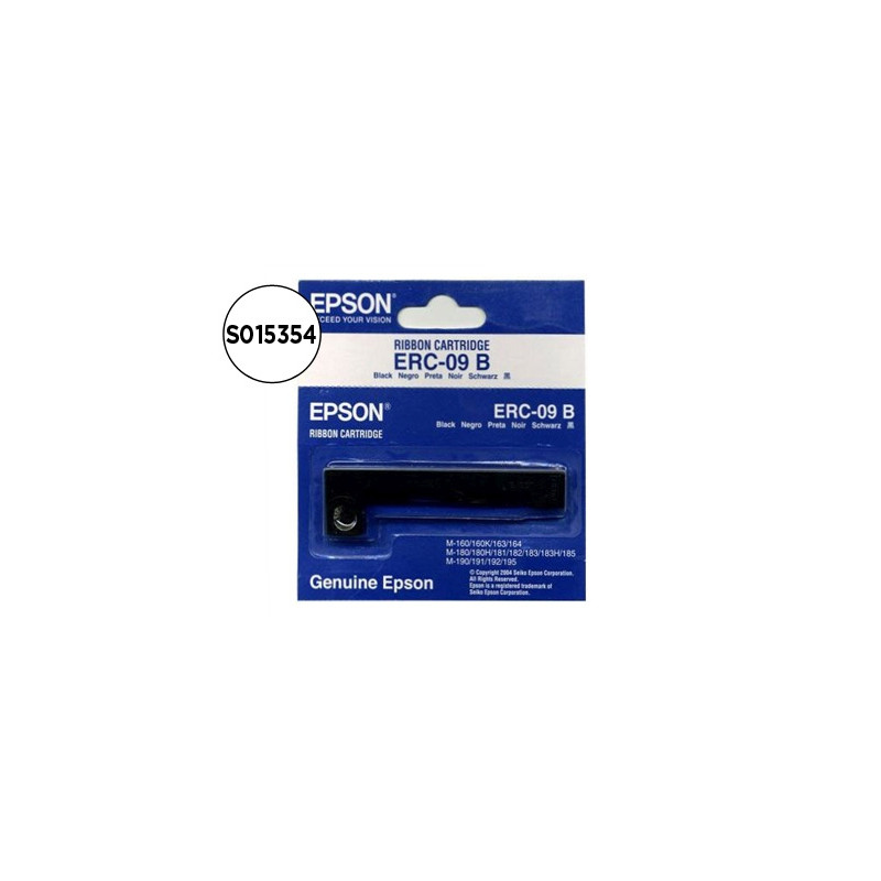 CINTA IMPRESORA EPSON ERC-09B NEGRA M-160 163 164 180 180H 181 182 183 185 190 191 192 195