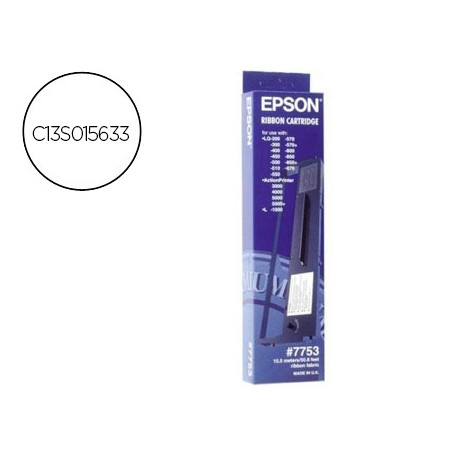 CINTA IMPRESORA EPSON LQ-200 300 300C 300+II 500 550570 570+ 580 800 850 870 1500 NEGRA (7753)