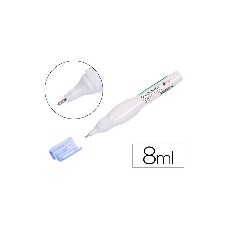 CORRECTOR Q-CONNECT LAPIZ CON PUNTA METALICA 8 ML