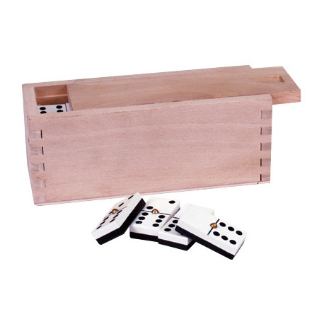 DOMINO SENIOR CAJA MADERA TAMA?O DE LA FICHA 22X44MM