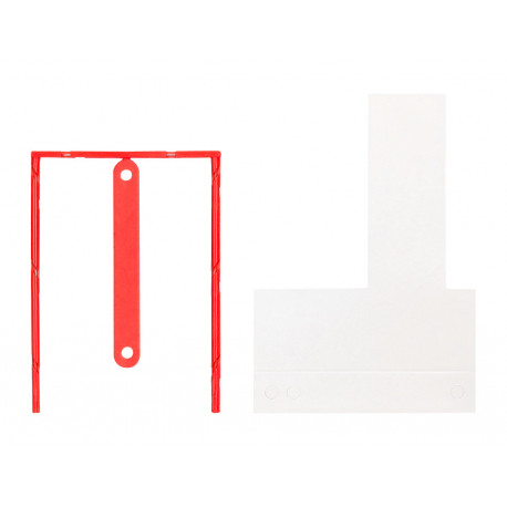 ENCUADERNADOR FASTENER Q-CONNECT PLASTICO D-CLIPS COLOR ROJO