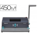 ENCUADERNADORA PARA ESPIRAL FELLOWES METAL 50R PERFORA 12 HOJAS FORMATO A4 PASO 5:1 ENCUADERNA 450 H