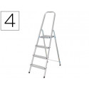 ESCALERA Q-CONNECT DE ALUMINIO 4 PELDA?OS 860X462X1470 MM PESO MAXIMO 150 KG EN-131