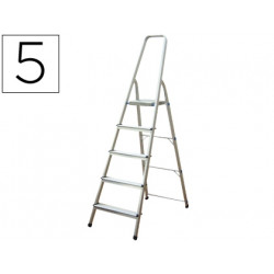 ESCALERA Q-CONNECT DE ALUMINIO 5 PELDA?OS 1062X483X1675 MM PESO MAXIMO 150 KG EN-131