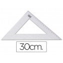 ESCUADRA LIDERPAPEL 30 CM PLASTICO CRISTAL