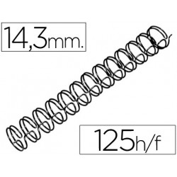 ESPIRAL WIRE 3:1 14,3 MM N.9 NEGRO CAPACIDAD 125 HOJAS CAJA DE 100 UNIDADES