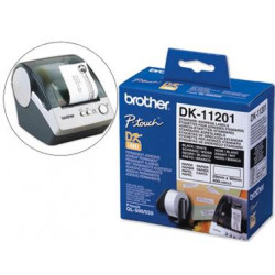 ETIQUETA ADHESIVA BROTHER DK11201 -TAMA?O 29X90 MM PARA IMPRESORAS DE ETIQUETAS QL -400 ETIQUETAS-