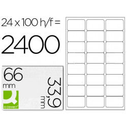 ETIQUETA ADHESIVA Q-CONNECT KF10639 TAMANO 66X33,9 MM FOTOCOPIADORA LASER INK-JET