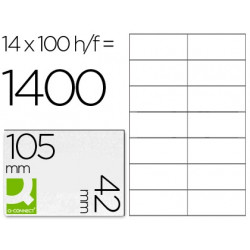 ETIQUETA ADHESIVA Q-CONNECT KF10655 TAMANO 105X42 MM FOTOCOPIADORA LASER INK-JET