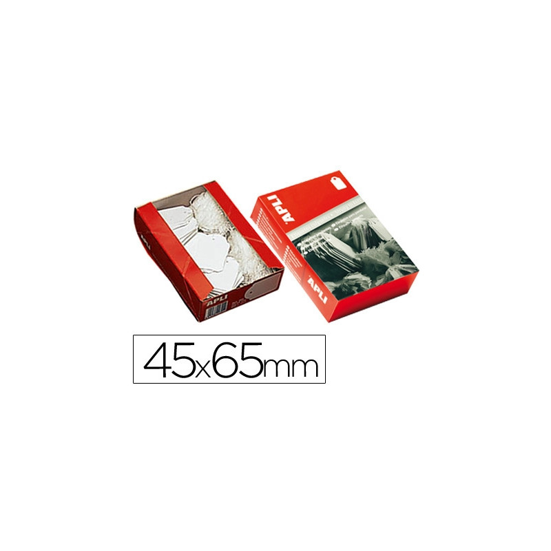 ETIQUETAS COLGANTES APLI 395 45X65 MM CAJA DE 400 UNIDADES