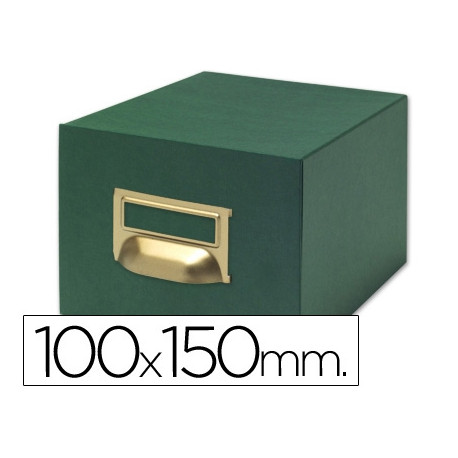 FICHERO FICHAS TELA VERDE 1000 FICHAS N.3 TAMA?O 100X150 MM