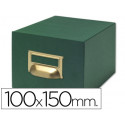 FICHERO FICHAS TELA VERDE 1000 FICHAS N.3 TAMA?O 100X150 MM