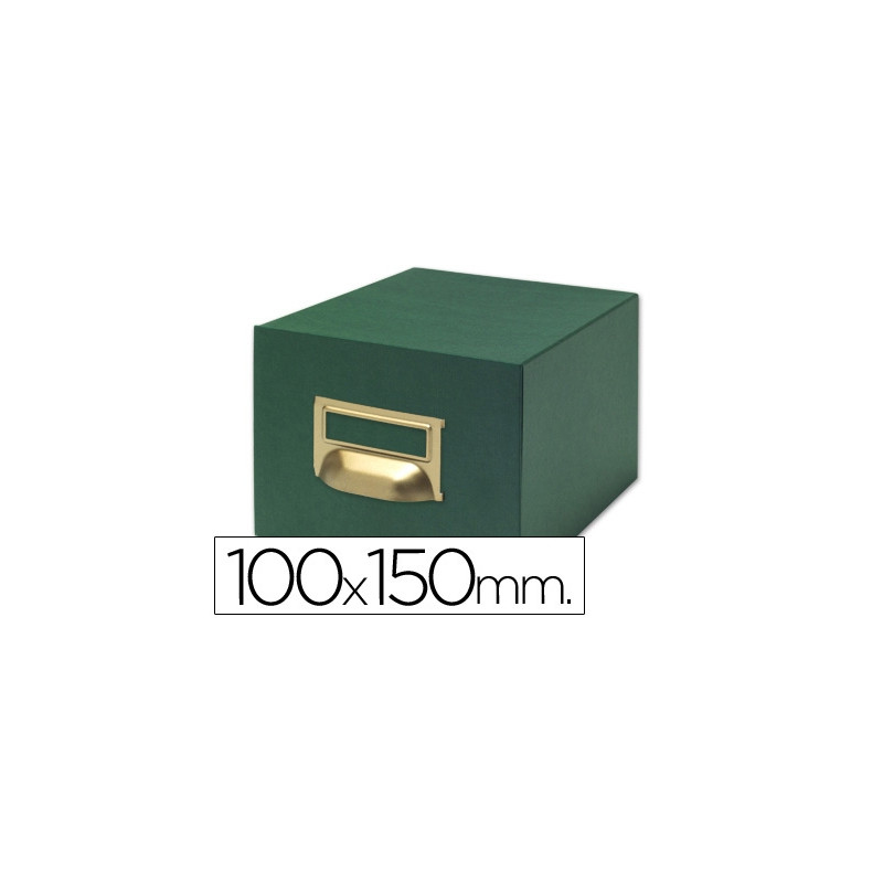 FICHERO FICHAS TELA VERDE 1000 FICHAS N.3 TAMA?O 100X150 MM