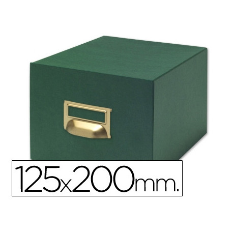 FICHERO FICHAS TELA VERDE 1000 FICHAS N.4 TAMA?O 125X200 MM