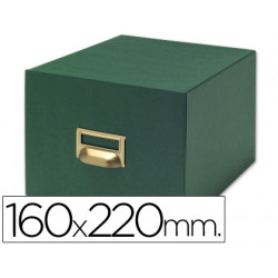 FICHERO FICHAS TELA VERDE 1000 FICHAS N.5 TAMA?O 160X220 MM