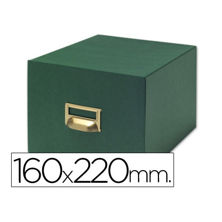 FICHERO FICHAS TELA VERDE 1000 FICHAS N.5 TAMA?O 160X220 MM