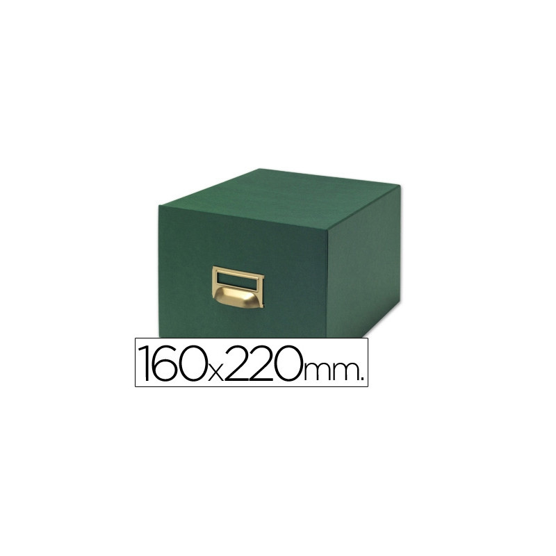 FICHERO FICHAS TELA VERDE 1000 FICHAS N.5 TAMA?O 160X220 MM