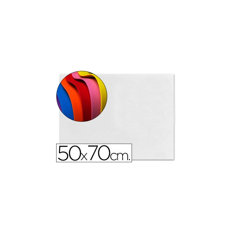 GOMA EVA LIDERPAPEL 50X70CM 60G/M2 ESPESOR 1.5MM BLANCO