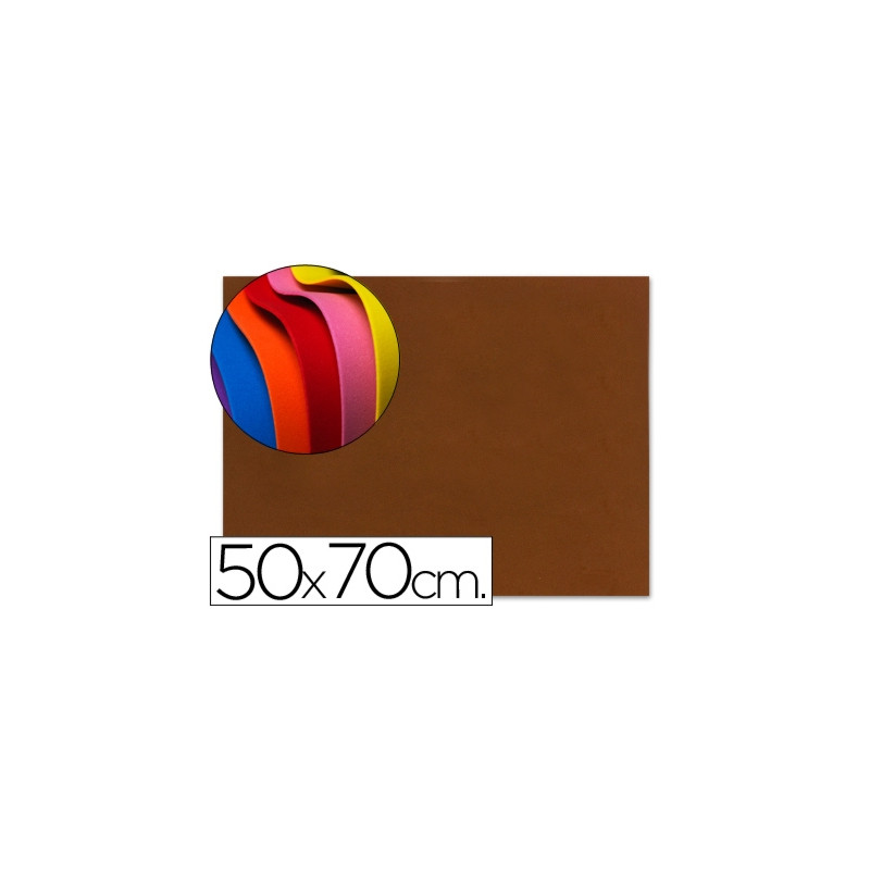 GOMA EVA LIDERPAPEL 50X70CM 60G/M2 ESPESOR 1.5MM MARRON