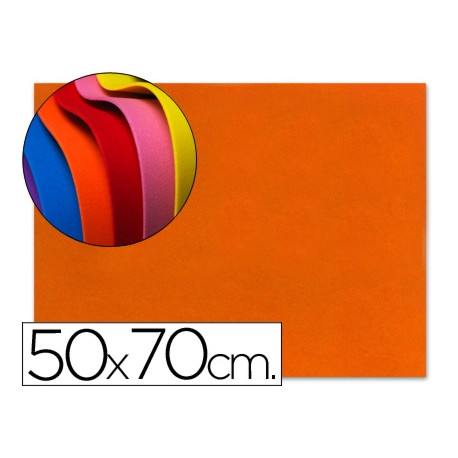 GOMA EVA LIDERPAPEL 50X70CM 60G/M2 ESPESOR 1.5MM NARANJA