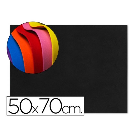 GOMA EVA LIDERPAPEL 50X70CM 60G/M2 ESPESOR 1.5MM NEGRO