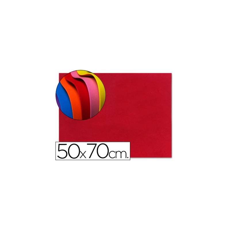 GOMA EVA LIDERPAPEL 50X70CM 60G/M2 ESPESOR 1.5MM ROJO