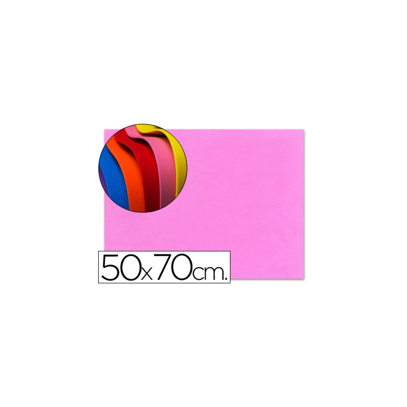 GOMA EVA LIDERPAPEL 50X70CM 60G/M2 ESPESOR 1.5MM ROSA