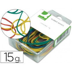 GOMILLAS ELASTICAS COLORES Q-CONNECT CAJA DE 15 GR