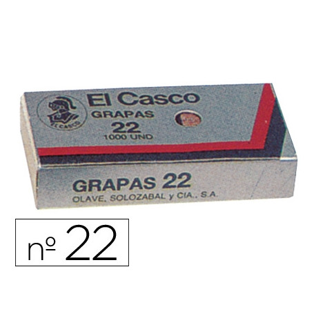 GRAPAS EL CASCO N22 CAJA DE 1000 UNIDADES