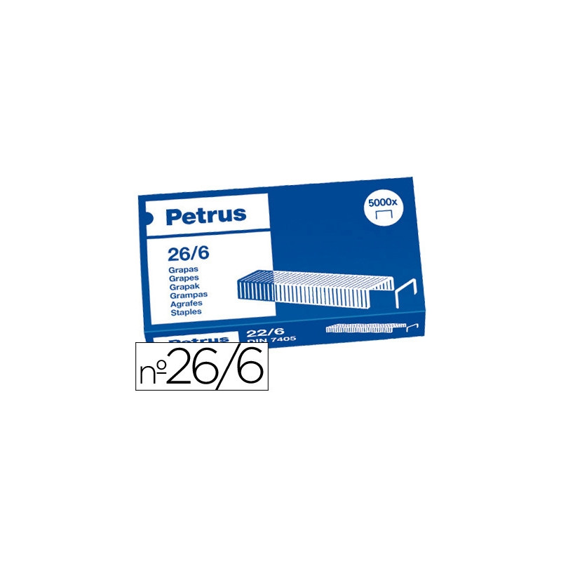 GRAPAS PETRUS N 26/6 CAJA DE 5000 UNIDADES