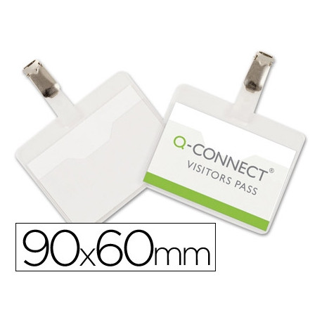 IDENTIFICADOR CON PINZA Q-CONNECT KF01560 60X90 MM CON APERTURA SUPERIOR