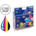 INK-JET BROTHER LC-1000 PACK NEGRO/CIAN/MAGENTA Y AMARILLO