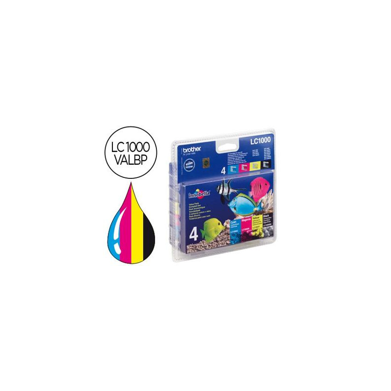 INK-JET BROTHER LC-1000 PACK NEGRO/CIAN/MAGENTA Y AMARILLO