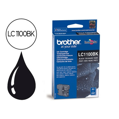 INK-JET BROTHER LC-1100BK NEGRO 450 PAG