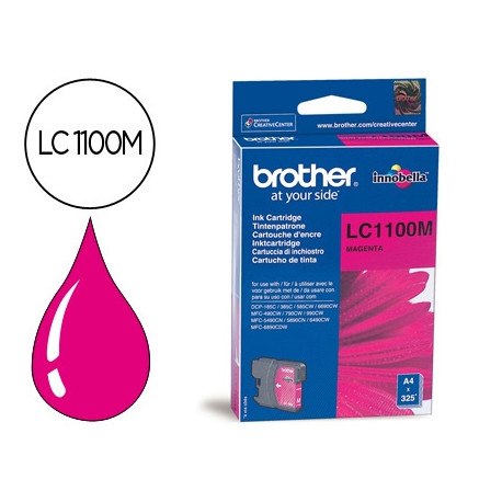 INK-JET BROTHER LC-1100M MAGENTA 325 PAG