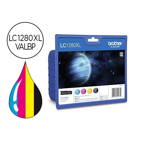 INK-JET BROTHER LC-1280XL PACK 4 COLORES - MFC-J6510DW MFC-J6710DW MFC-J6910DW