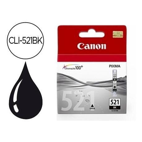 INK-JET CANON CLI-521BK NEGRO PIXMA MP620/630/980 IP3600/4600