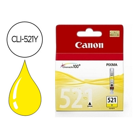 INK-JET CANON CLI-521Y AMARILLO PIXMA MP620/630/980 IP3600/4600