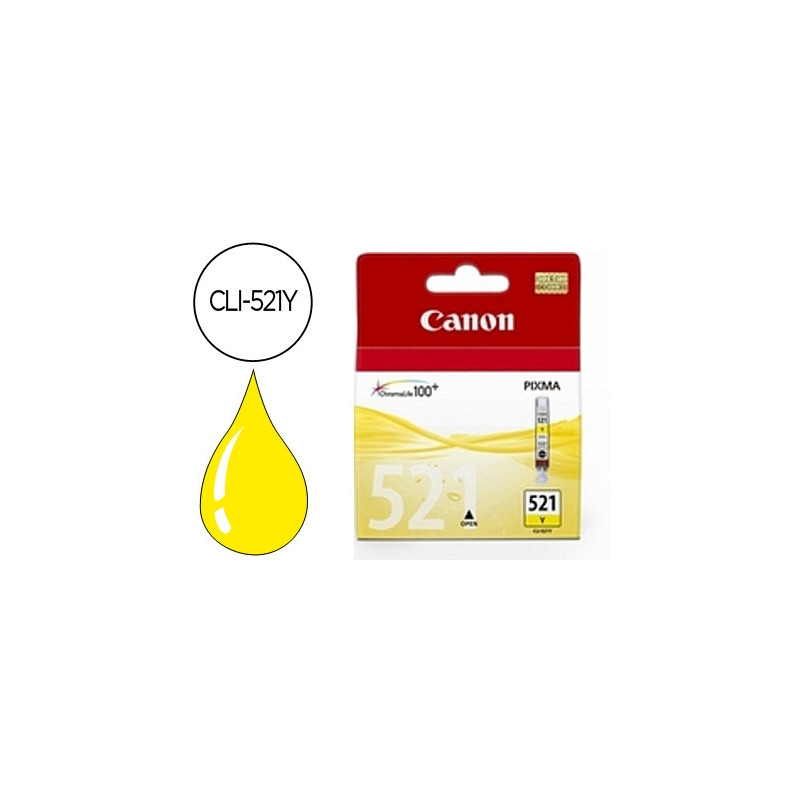 INK-JET CANON CLI-521Y AMARILLO PIXMA MP620/630/980 IP3600/4600