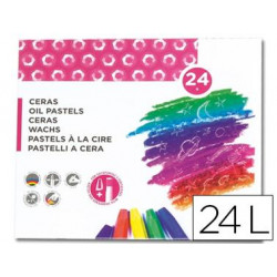 LAPICES CERA BLANDA LIDERPAPEL CAJA DE 24 UNIDADES COLORES SURTIDOS