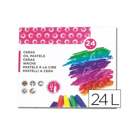 LAPICES CERA BLANDA LIDERPAPEL CAJA DE 24 UNIDADES COLORES SURTIDOS