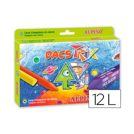 LAPICES CERA ALPINOTRIX TRIANGULARES CAJA 12 COLORES