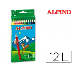 LAPICES DE COLORES ALPINO 654 CAJA DE 12 COLORES LARGOS