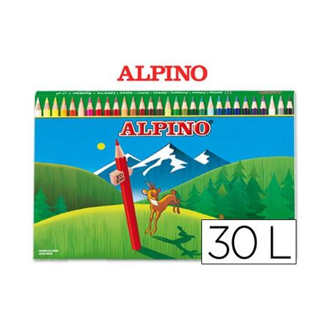 LAPICES DE COLORES ALPINO 659 CAJA DE 30 COLORES LARGOS