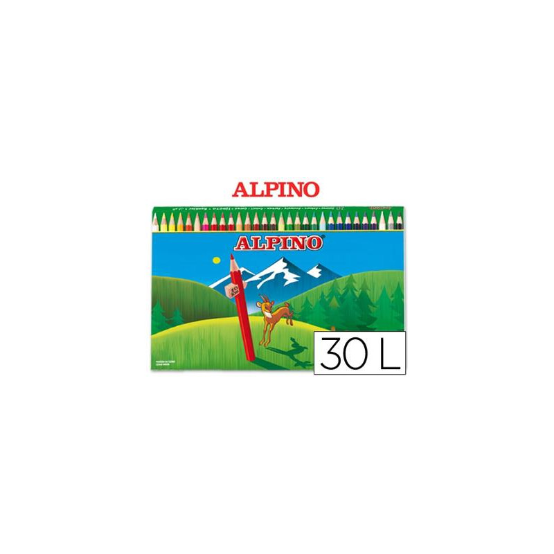 LAPICES DE COLORES ALPINO 659 CAJA DE 30 COLORES LARGOS