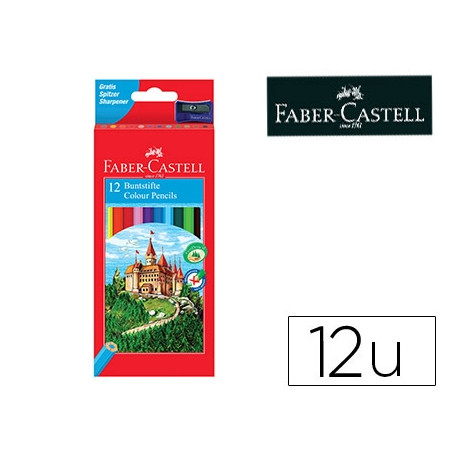 LAPICES DE COLORES FABER-CASTELL C/ 12 COLORES HEXAGONAL MADERA REFORESTADA