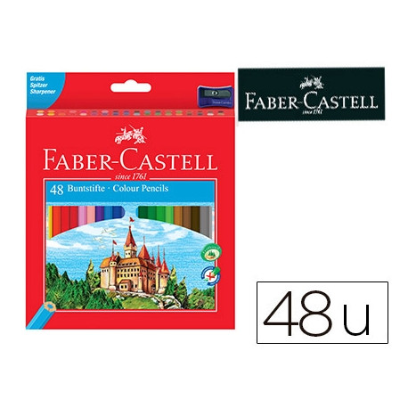 LAPICES DE COLORES FABER-CASTELL C/48 COLORES HEXAGONAL MADERA REFORESTADA