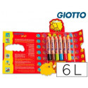 LAPICES DE COLORES GIOTTO SUPER BEBE CAJA DE 6 LAPICES COLORES SURTIDOS + SACAPUNTAS