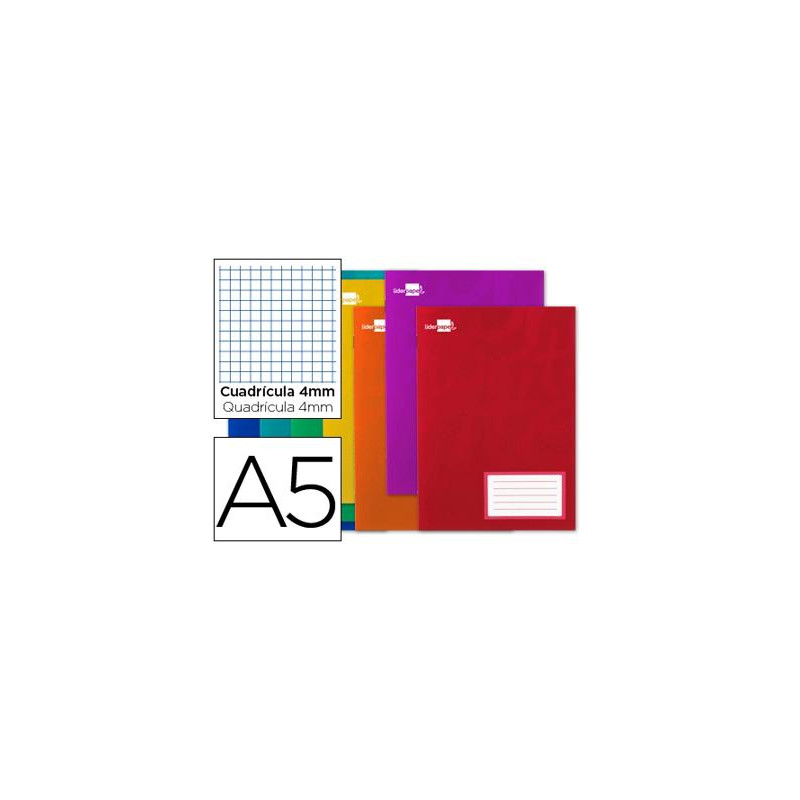 LIBRETA LIDERPAPEL SMART A5 16 HOJAS 60G/M2CUADRO 4MM CON MARGEN